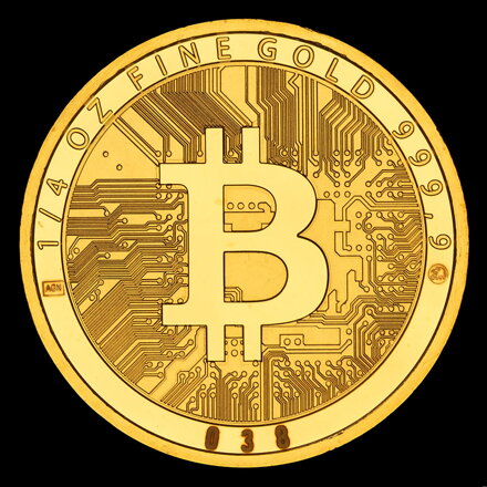 Bitcoin - zlatá medaila 1/4 OZ