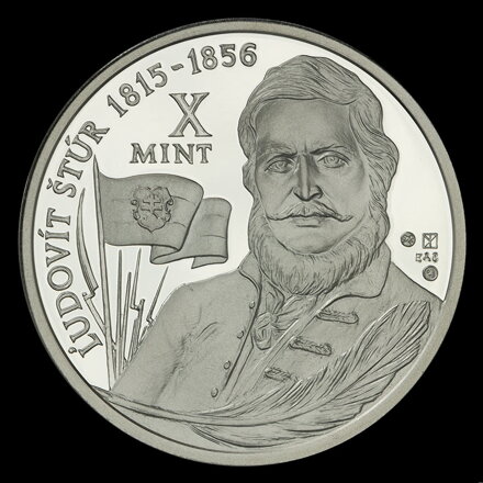 Ľudovít Štúr - 200. výročie narodenia - nerealizované motívy zo súťaže na striebornú zberateľsku mincu 10 €