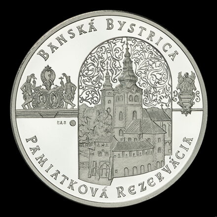 Banská Bystrica - Pamiatková rezervácia - nerealizované motívy zo súťaže na striebornú zberateľskú mincu 20 €