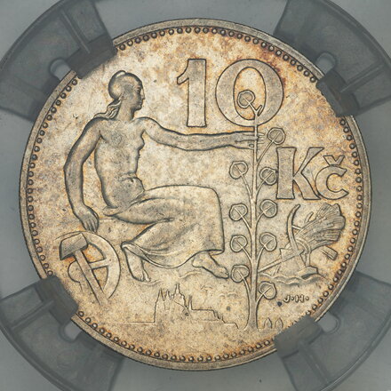 ČSR - 10 Koruna 1933 - dobový originál, GENI MS 63