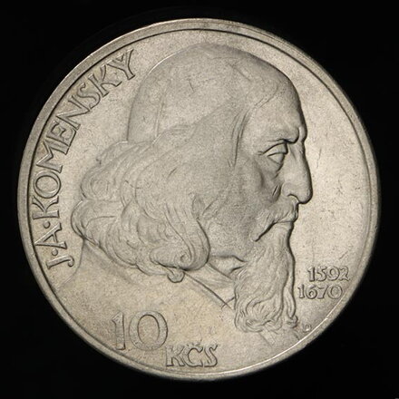 10 Kčs/1957 - J. A. Komenský - variant