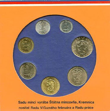 Sada obehových mincí ČSSR 1989