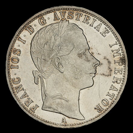 František Jozef I. - 1 Florin 1859 A variant bez bodky za REX