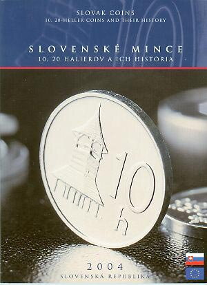 Sada mincí Slovenskej republiky 2004 - 10, 20 halierov a ich história PROOF