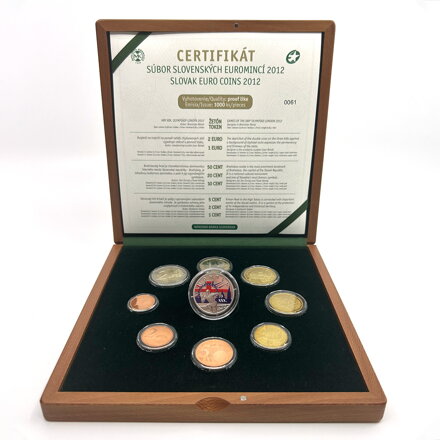 Sada mincí Slovenskej republiky 2012 - Olympijské hry Londýn, Proof Like v drevenej etui