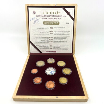 Sada mincí Slovenskej republiky 2014 - Olympijské hry v Soči, Proof Like v drevenej etui