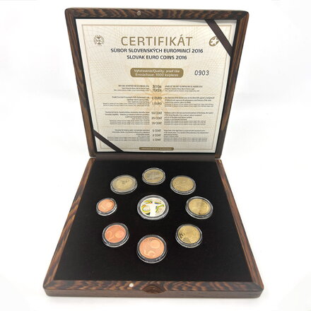 Sada mincí Slovenskej republiky 2016 - OH v Rio de Janeiro, Proof Like v drevenej etui