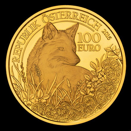 Rakúsko - 100 EURO/2016 - Líška, divoká zver v našich očiach