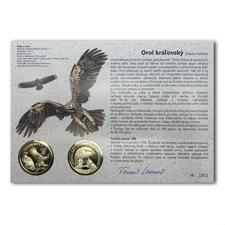 Autorská karta 5 EURO/2025 - Orol kráľovský - fauna a flóra na Slovensku