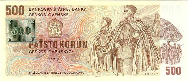 500 Kčs/1973 - český kolok