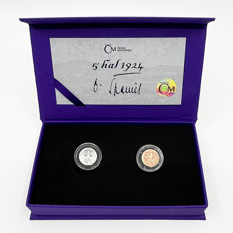 5 halier 1924/2024 - 100th anniversary of minting, Ag, Cu - O. Spaniel