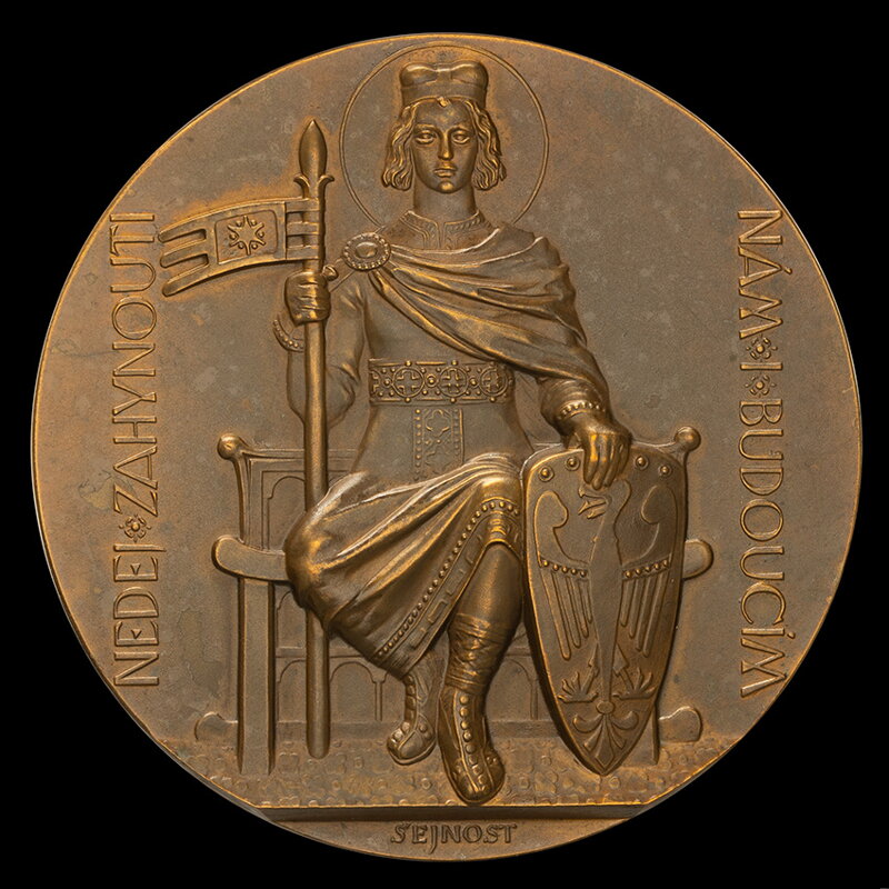 Completion of the construction of the temple of St. Vít 1929 - bronze medal - J. Šejnost