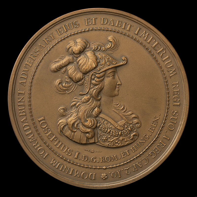 Leopold I. - korunovácia na rímskeho kráľa v Augsburgu - AE medaila 1690/1914 HMA