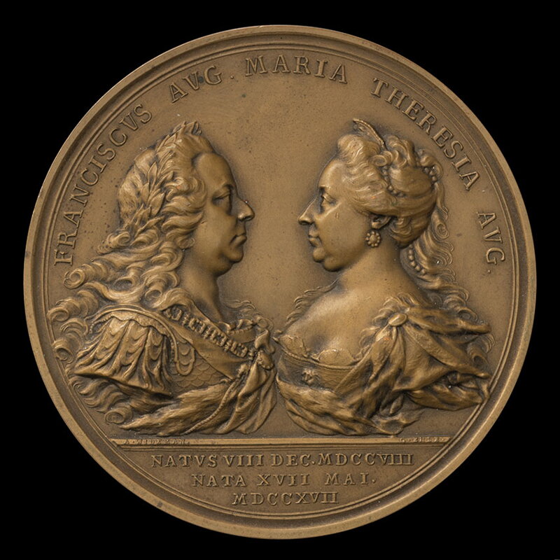 Cisárska rodina, František I. Lotrinský a Mária Terézia - AE medaila 1759/1958 HMA