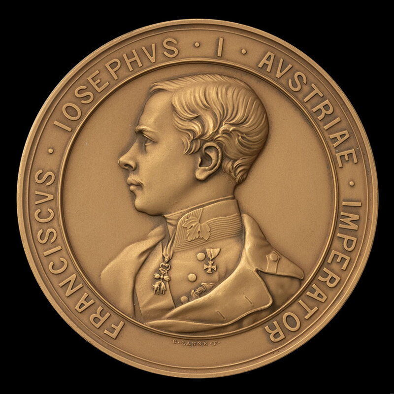 František Jozef I. - Na víťazstvo rakúskej armády v bitke pri Novare 1849 - AE medaila HMA