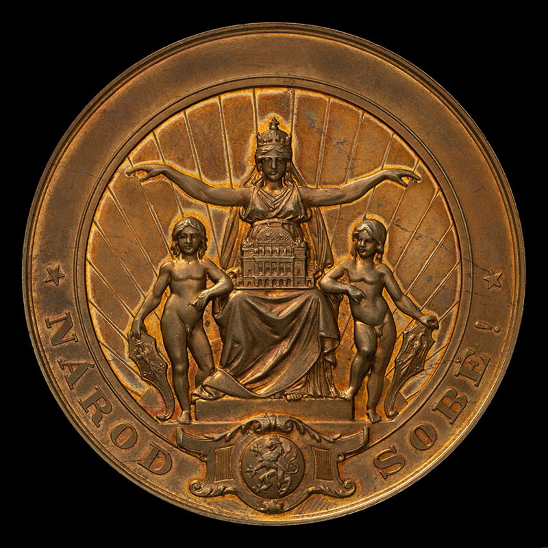 Národné divadlo v Prahe 1883 - AE medaila v etui