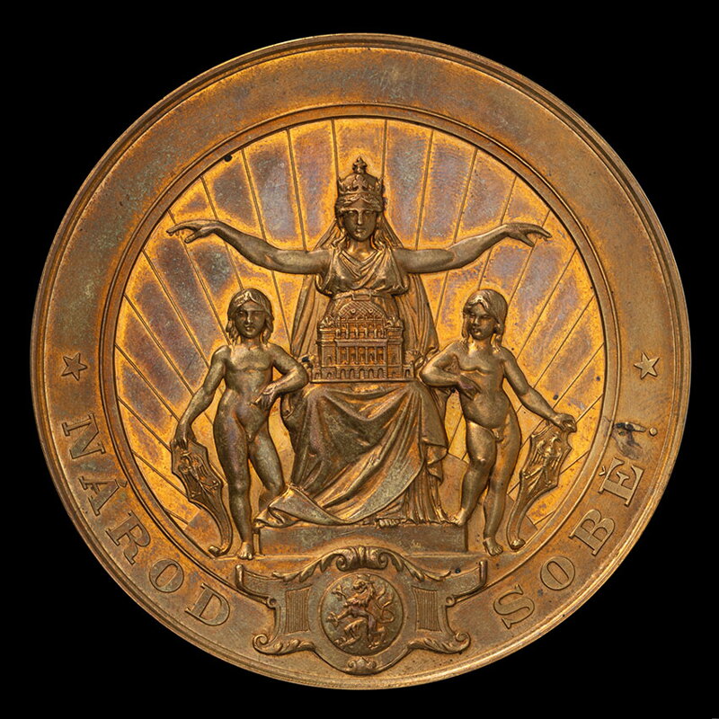 Národné divadlo v Prahe 1883 - AE medaila v etui