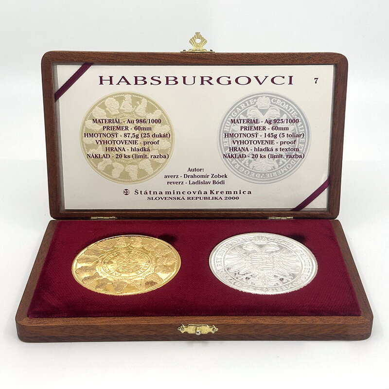 Galéria Habsburgovcov - sada dvoch medailí - D. Zobek, L. Bódi