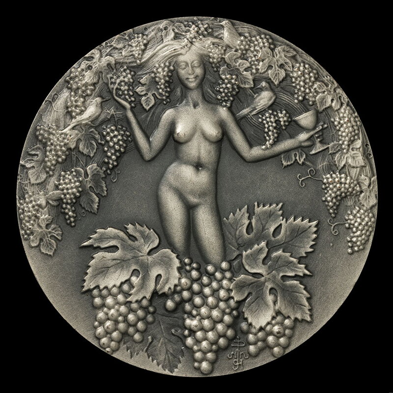 Vino Forum Znojmo 1994 - tombac medal - M. Polonský