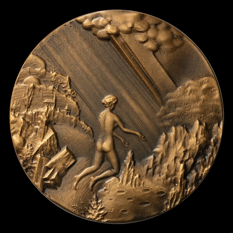 Svetlo - tombaková medaila - M. Polonský