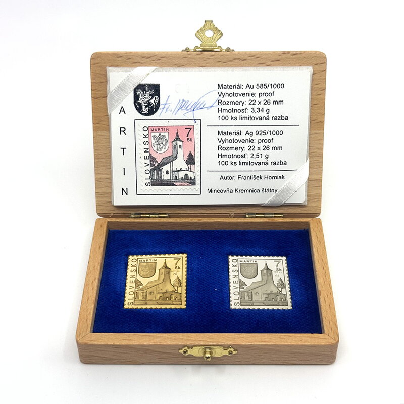 Martin - zlatá a strieborná známka