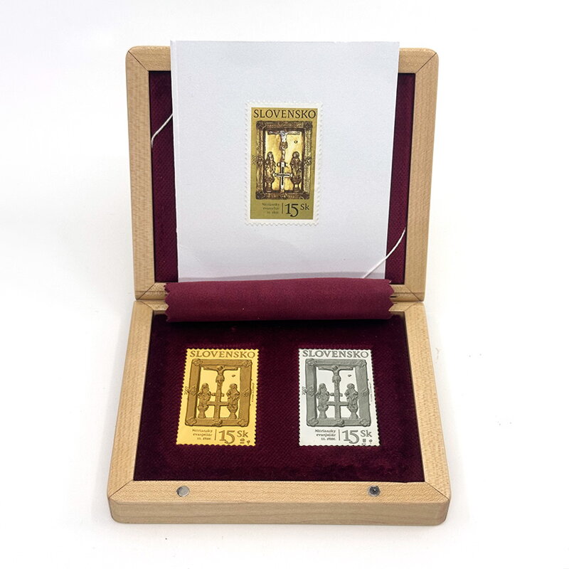 Nitra Gospel Book 11th century 15 Sk - gold and silver stamp
