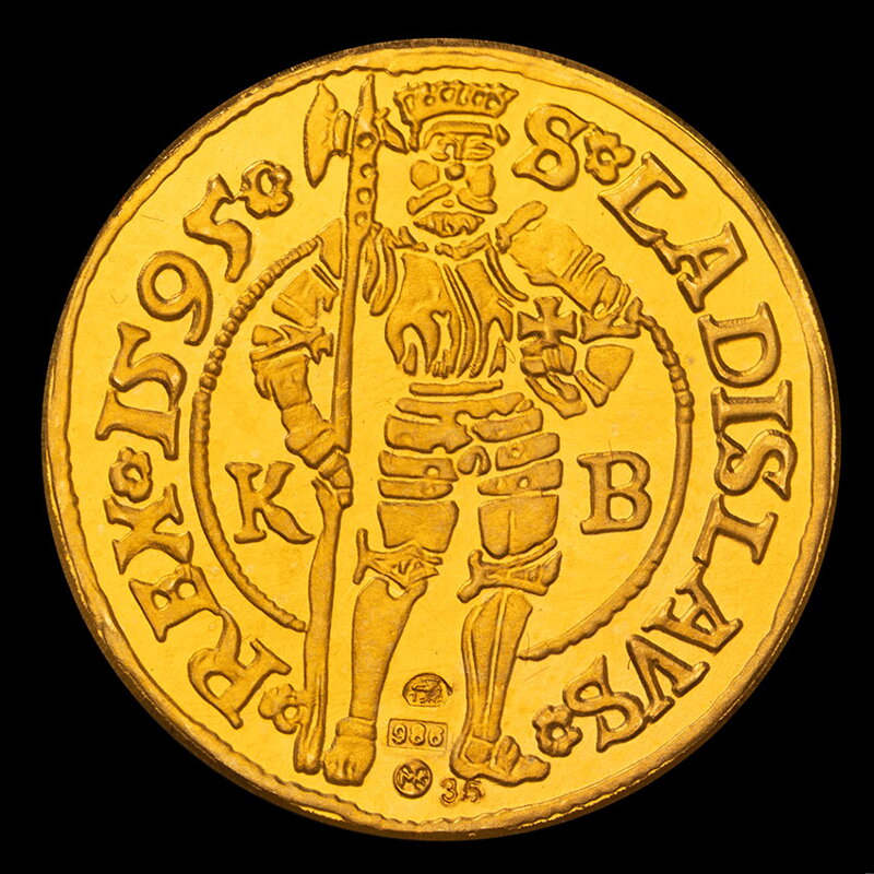 Rudolf II. - replika zlatého dukátu 1595 KB - M. Kožuch