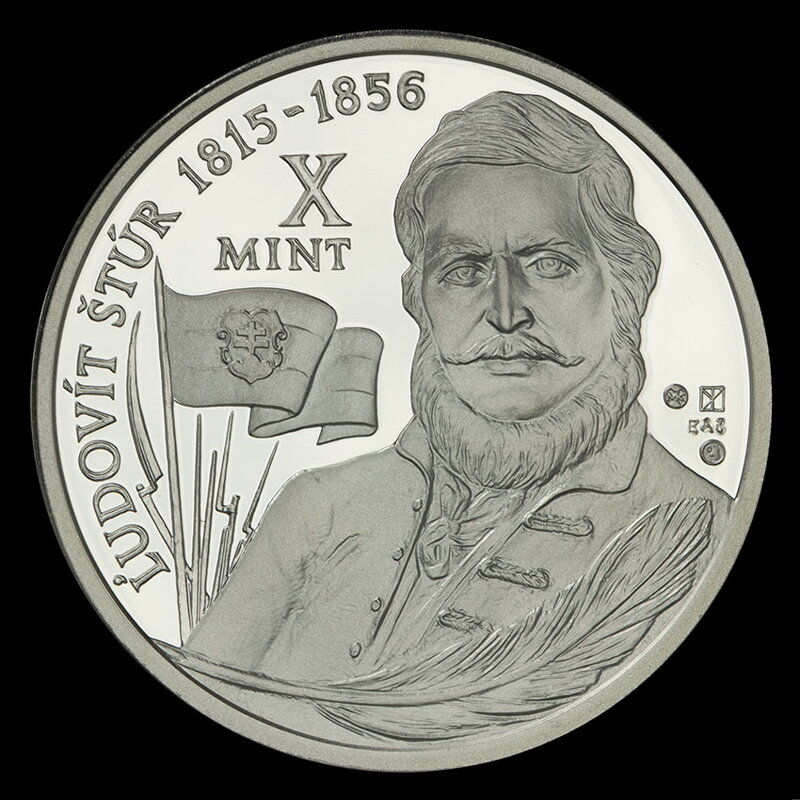 Ľudovít Štúr - 200. výročie narodenia - nerealizované motívy zo súťaže na striebornú zberateľsku mincu 10 €