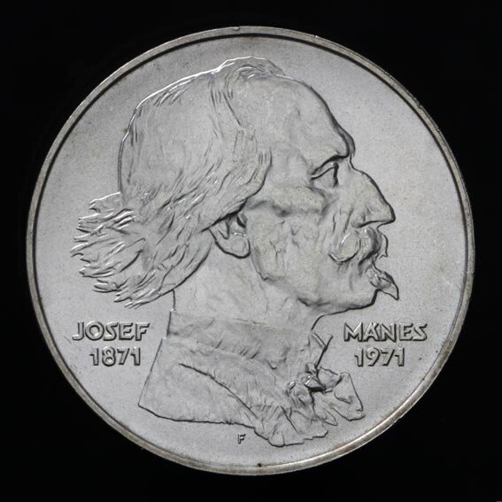 100 Kčs/1971 - Josef Mánes - 100th  anniversary of the death