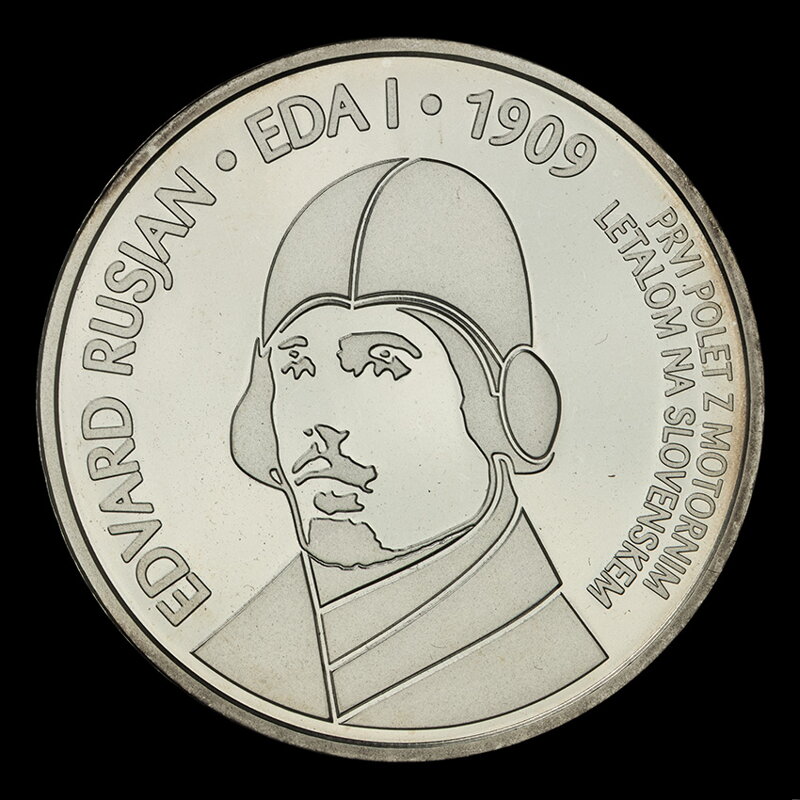Slovinsko - 30 EURO/2009 - Edward Rusjan, prvý prelet nad Slovinskom motorovým lietadlom