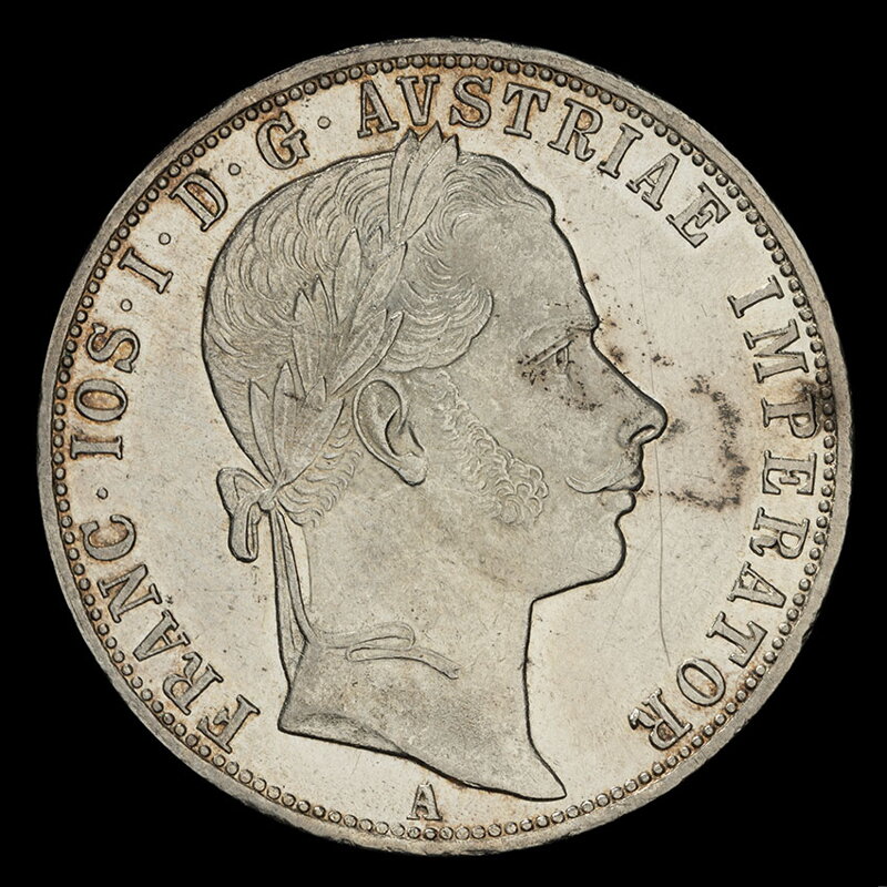 František Jozef I. - 1 Florin 1859 A variant bez bodky za REX