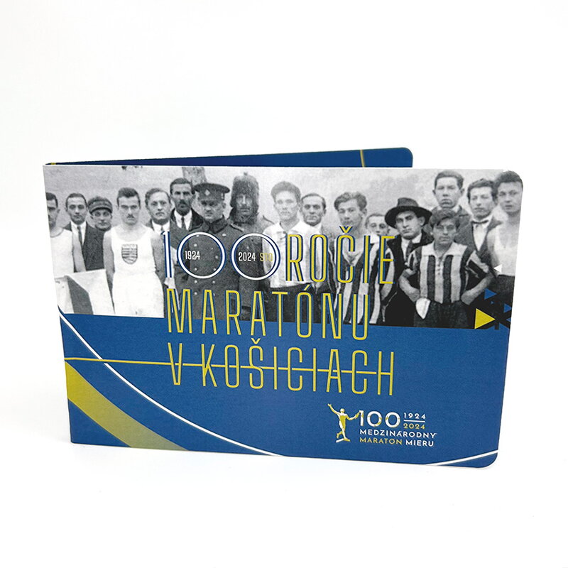 2 EURO/2024 - Medzinárodný maratónsky beh v Košiciach - 100. výročie založenia + žetón - zberateľská karta 