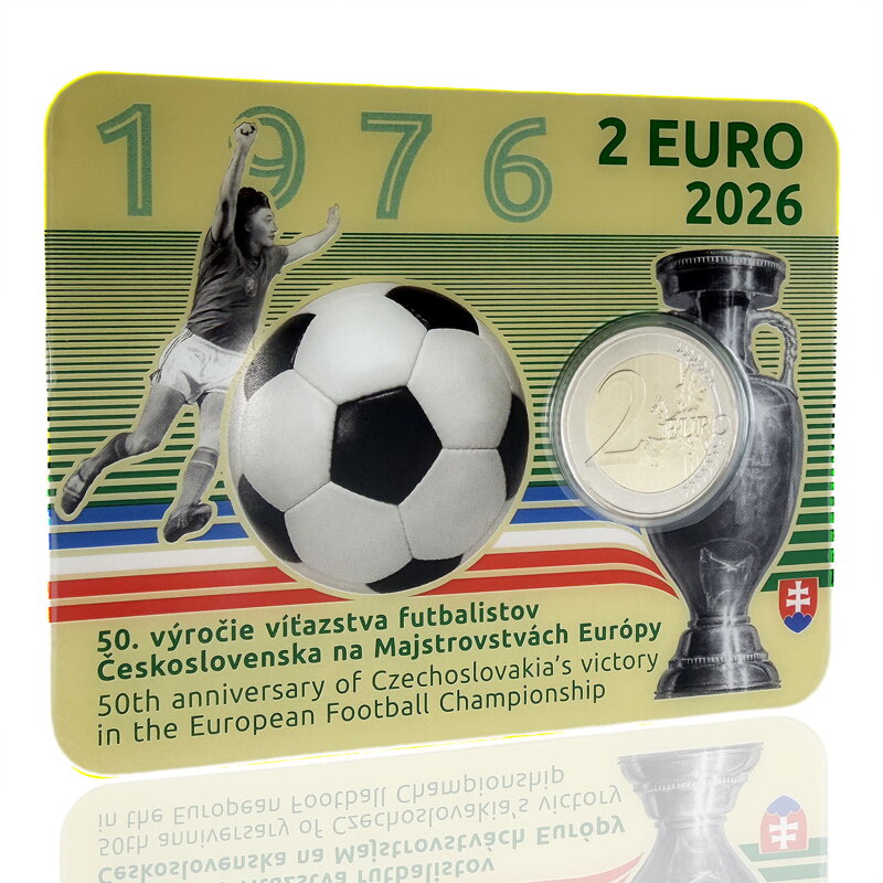 2 EURO/2026 - 50. výročie víťazstva futbalistov Československa na Majstrovstvách Európy - CoinCard