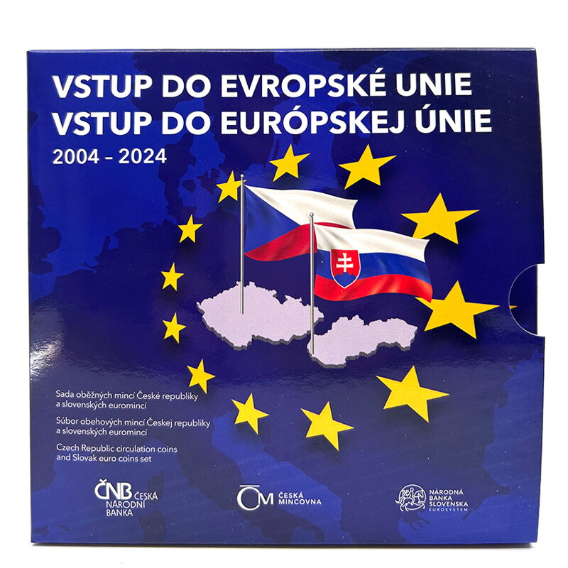 Set of coins of the Slovak Republic and the Czech Republic 2024 - Entry into the European Union - 20th anniversary