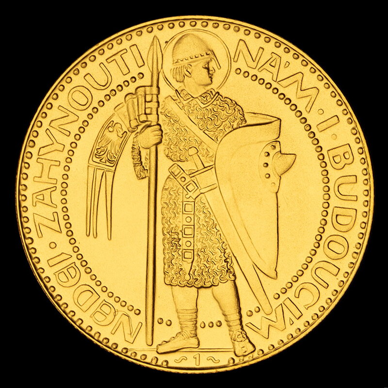 Jubilejný Svätováclavský dukát 1923 odrazok číslo 1 od Josefa Šejnostu