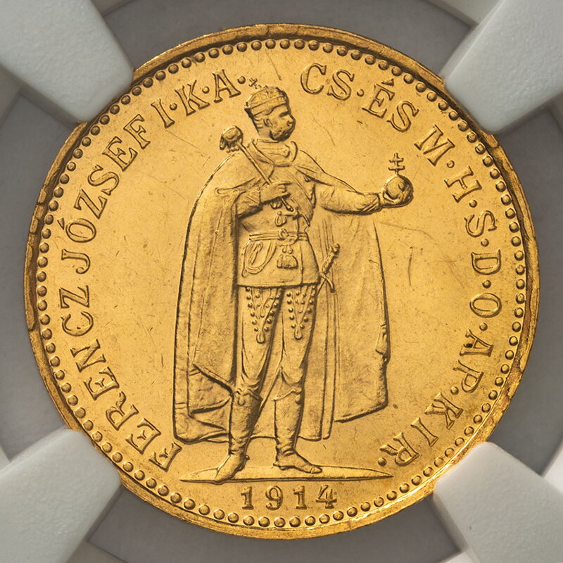 Francis Joseph I. - 10 Corona 1914 KB, NGC MS 61