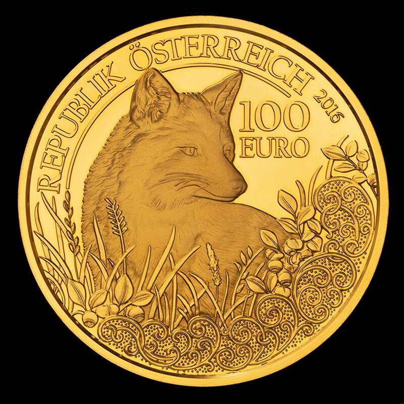 Rakúsko - 100 EURO/2016 - Líška, divoká zver v našich očiach