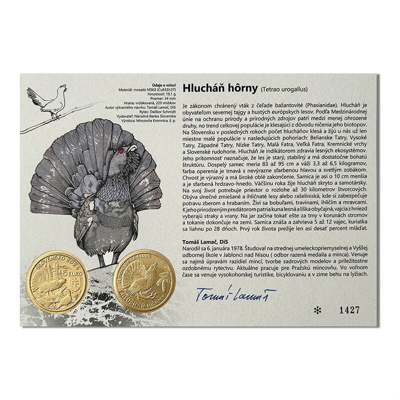 Author card 5 EURO/2024 - The Western Capercaillie - Fauna and flora in Slovakia