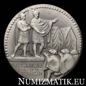 Lavgaricio Trenčín - 1800 years of Roman inscription, tombac medal - Ľ. Cvengrošová