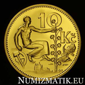 Zlatá replika 10 Kč 1933 - číslo 32