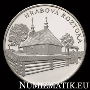 Hrabová Roztoka - zo série medailí drevené kostoly