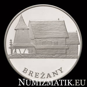 Brežany - zo série medailí drevené kostoly
