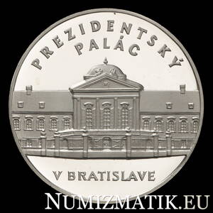 Prezidentský palác v Bratislave - tombaková medaila - J. Černaj