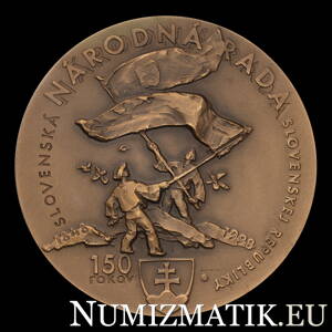 Slovak National Council - 150th anniversary - tombac medal - J. Kulich