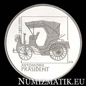 200 Kč/1997 - Prvý osobný automobil v Stednej Europe "Präsident" - 100. výročie výroby