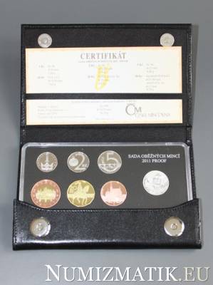 Sada obehových mincí Českej republiky 2011 proof