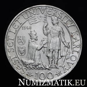 100 Kčs/1948 - Karlova univerzita - 600. výročie založenia
