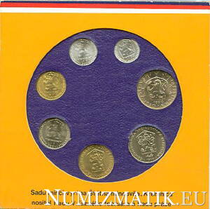 Sada obehových mincí ČSSR 1990