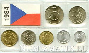 Sada obehových mincí ČSSR 1984