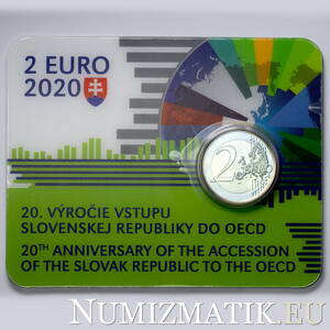 2 EURO/2020 - 20th anniversary of the accession of the Slovak republic to the OECD - Coin Card